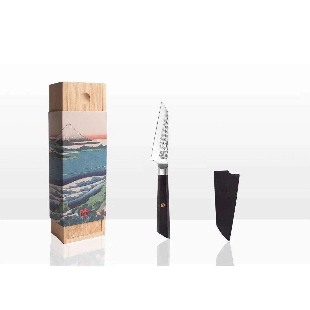 Mes - Bunka schilmesje met bamboe Saya en bamboe doos - 90 mm lemmet