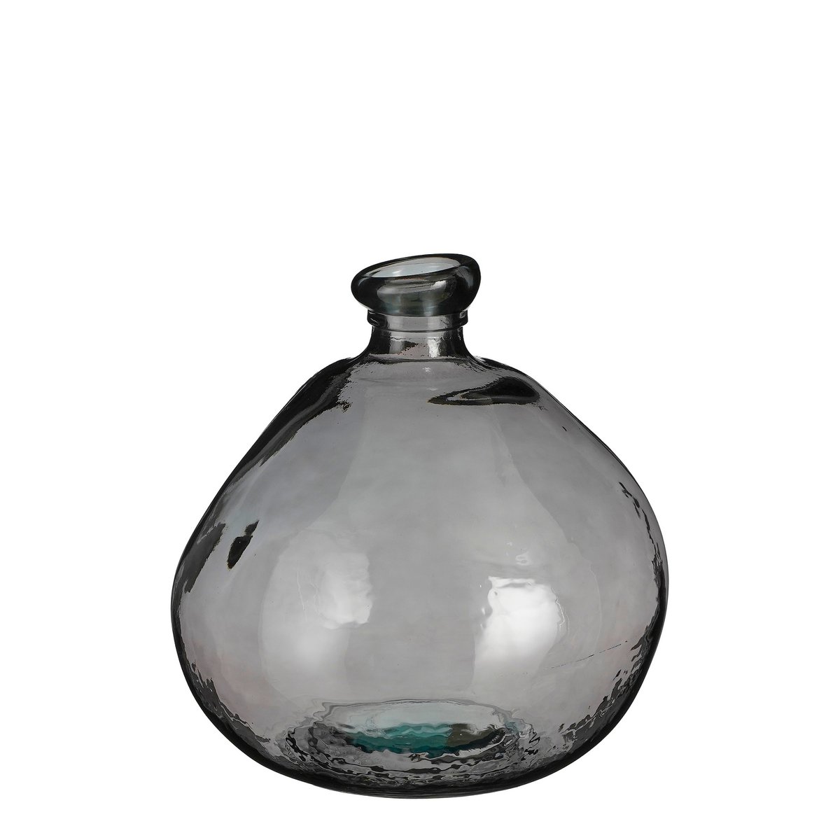 Pinto Vaas - H33 x Ø33 cm - Gerecycled Glas - Antraciet