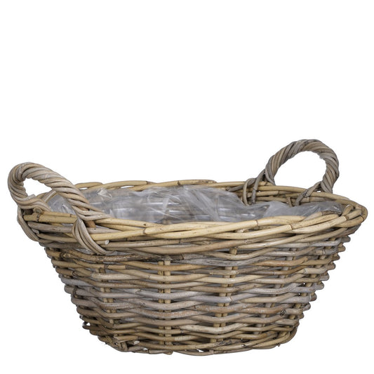 Marcia Plantenmand voor Buiten - H18 x Ø43 cm - Rotan - Grijs