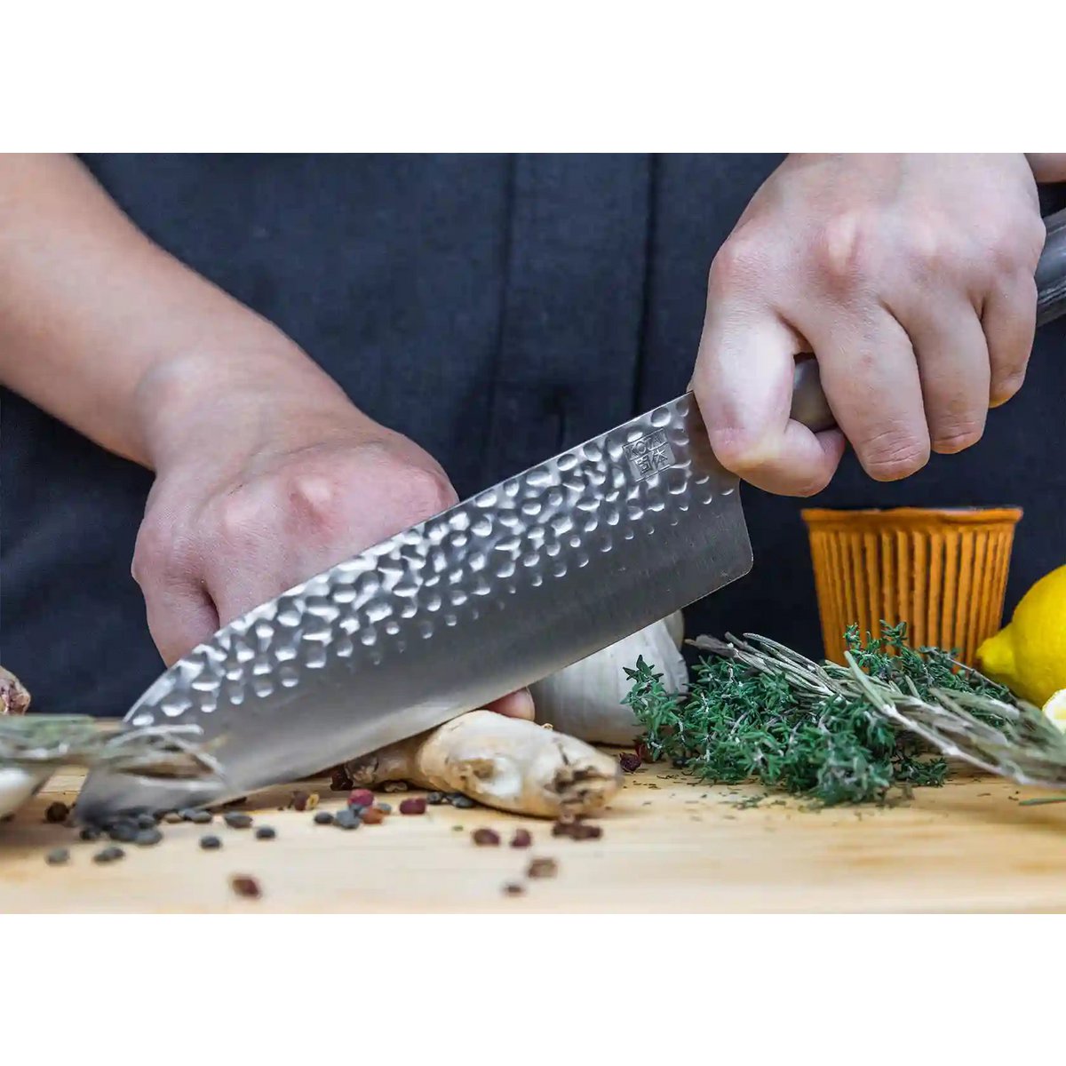 Messen- en keukenaccessoireset - De Starterset Deluxe Edition (A): 2 messen (schilmesje + santoku) + aanzetstaal