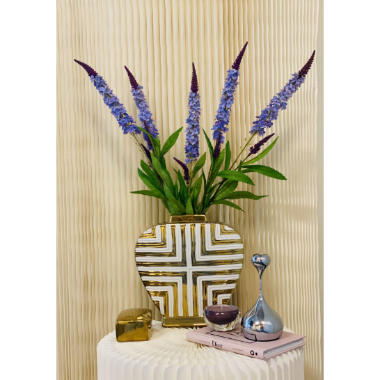 Vaas Wit met Goud klein | Decoratie