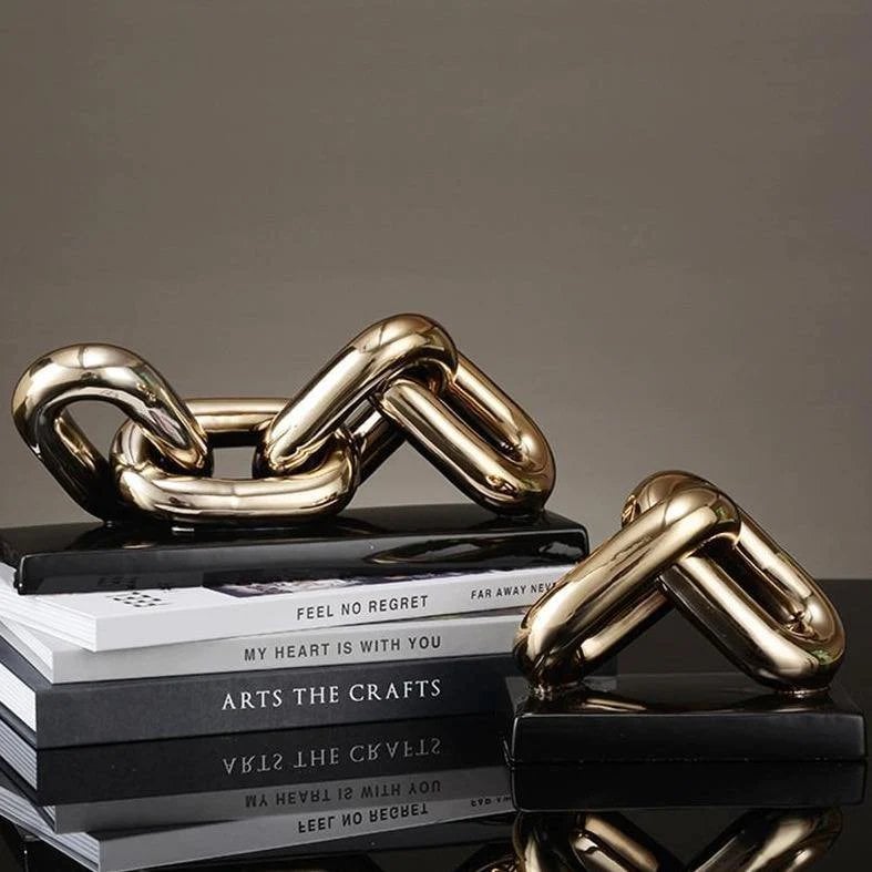 Moderne Luxe Gouden Ketting Art 4 Schakel (ZH-017-grootBIG)