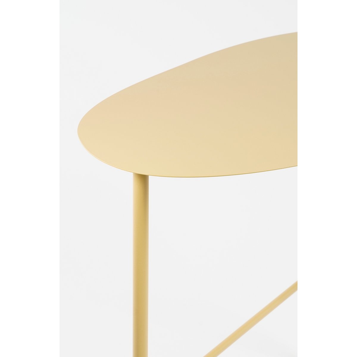 Fonda Bijzettafel - L56 x B38 x H48 cm - Metaal - Lichtgeel