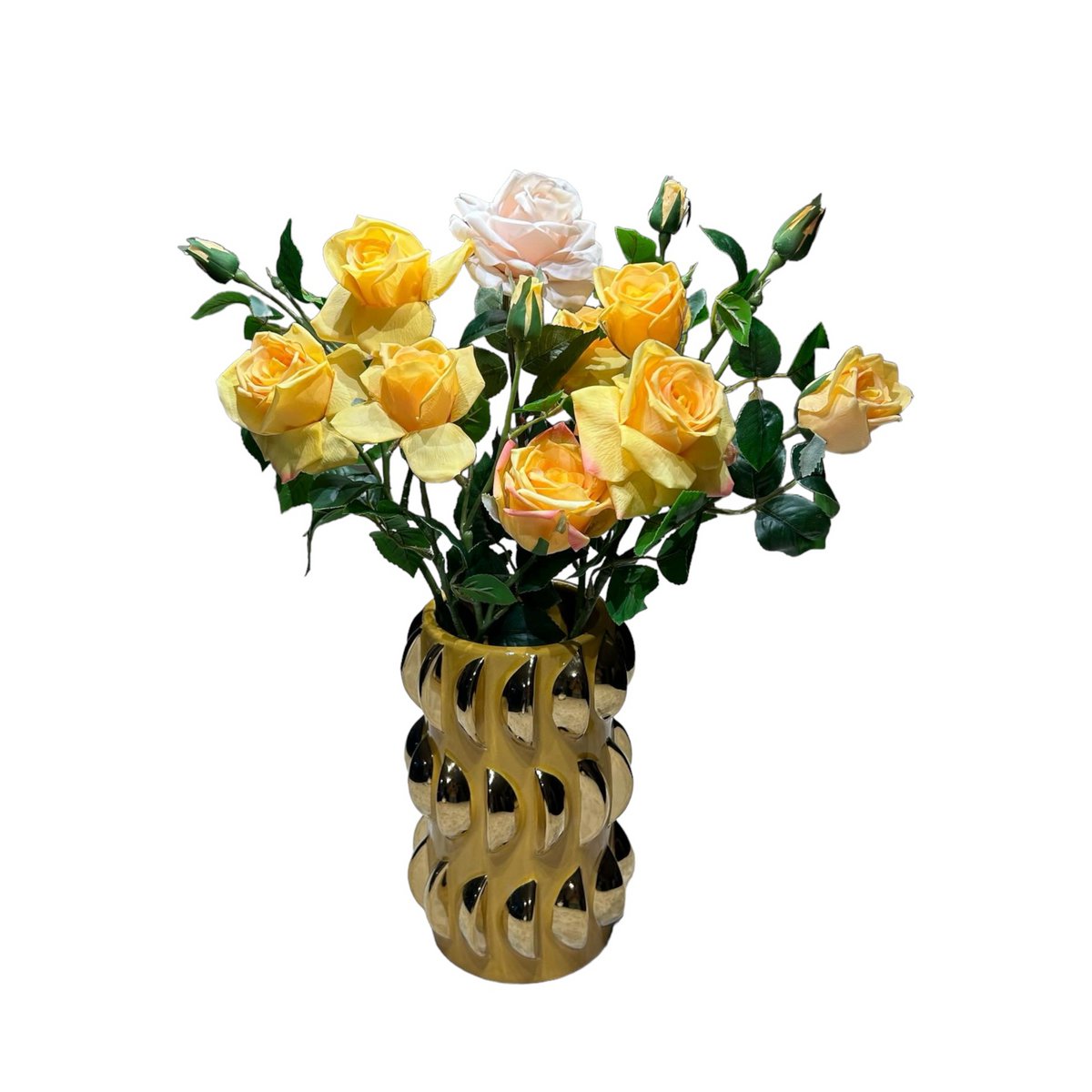 Tafelblad gele vaas(cv11654-10geel)