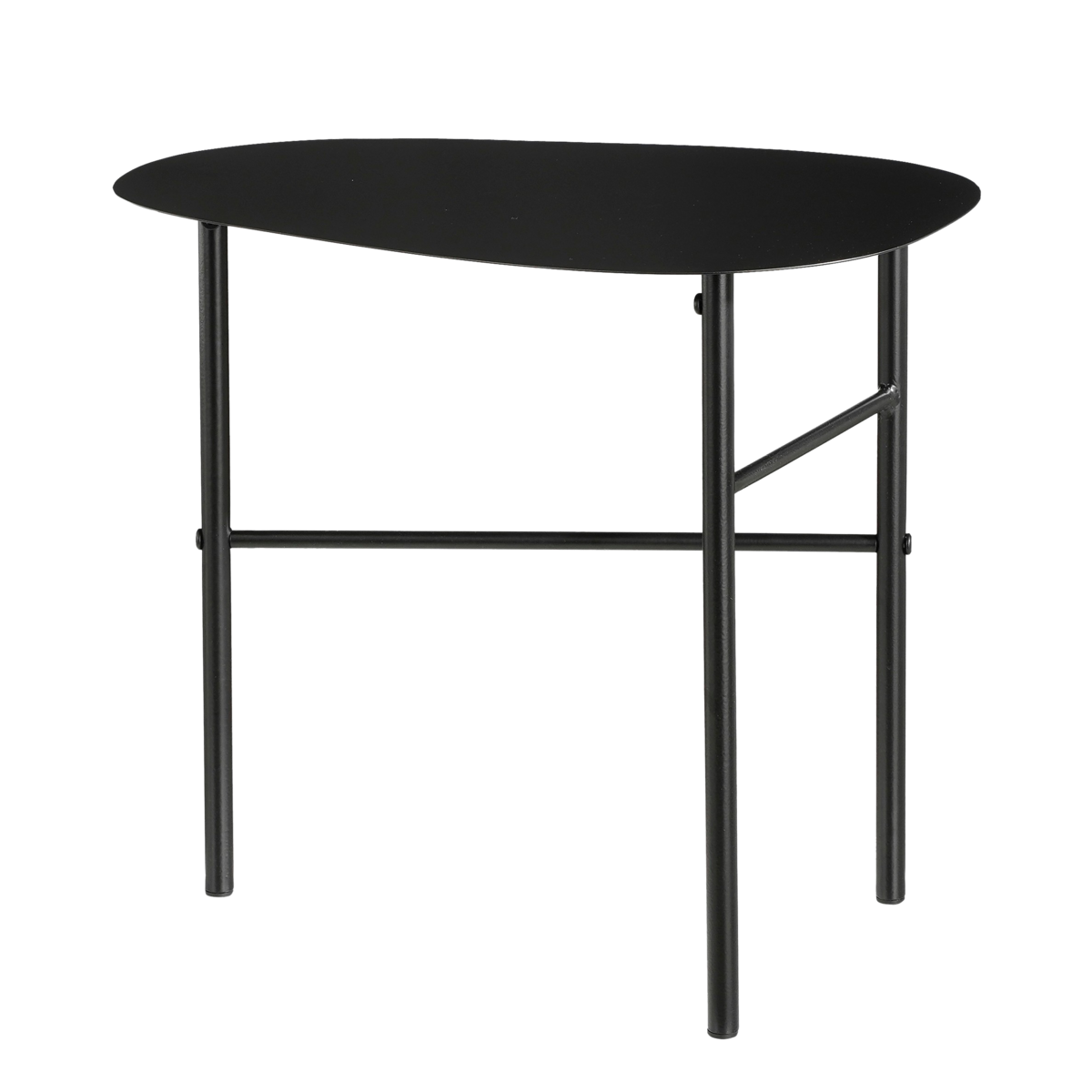 Fonda Bijzettafel - L44 x B30 x H40 cm - Metaal - Zwart