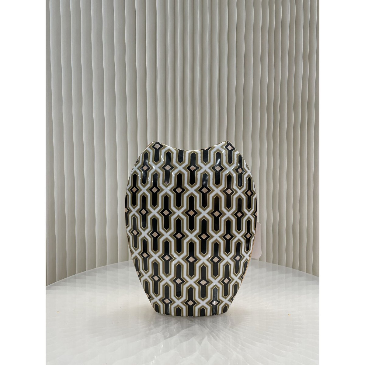 Vintage porseleinen vaas (CV11280-10-zwart-klein-klein)