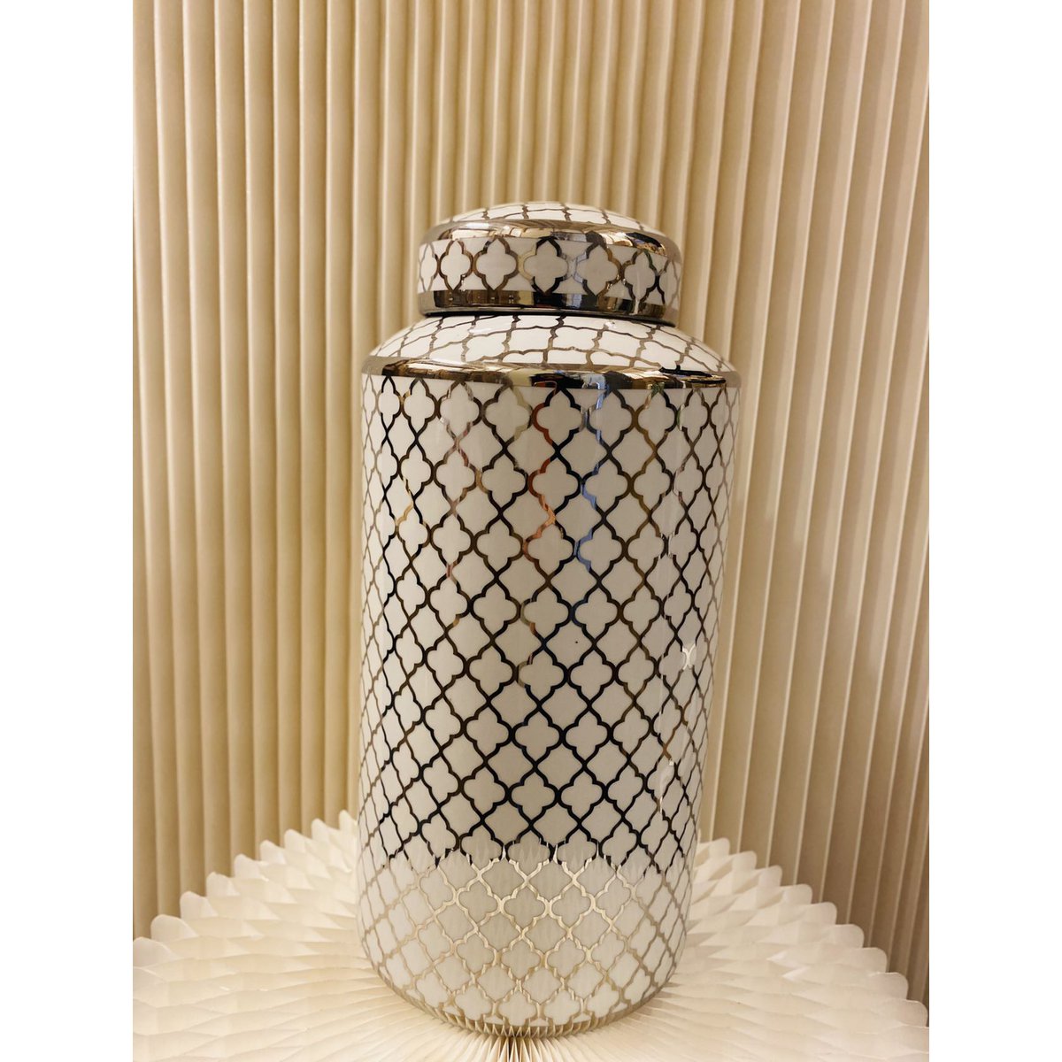 Cerami cjar Small 7530 Zilver maat:H*30 B*15