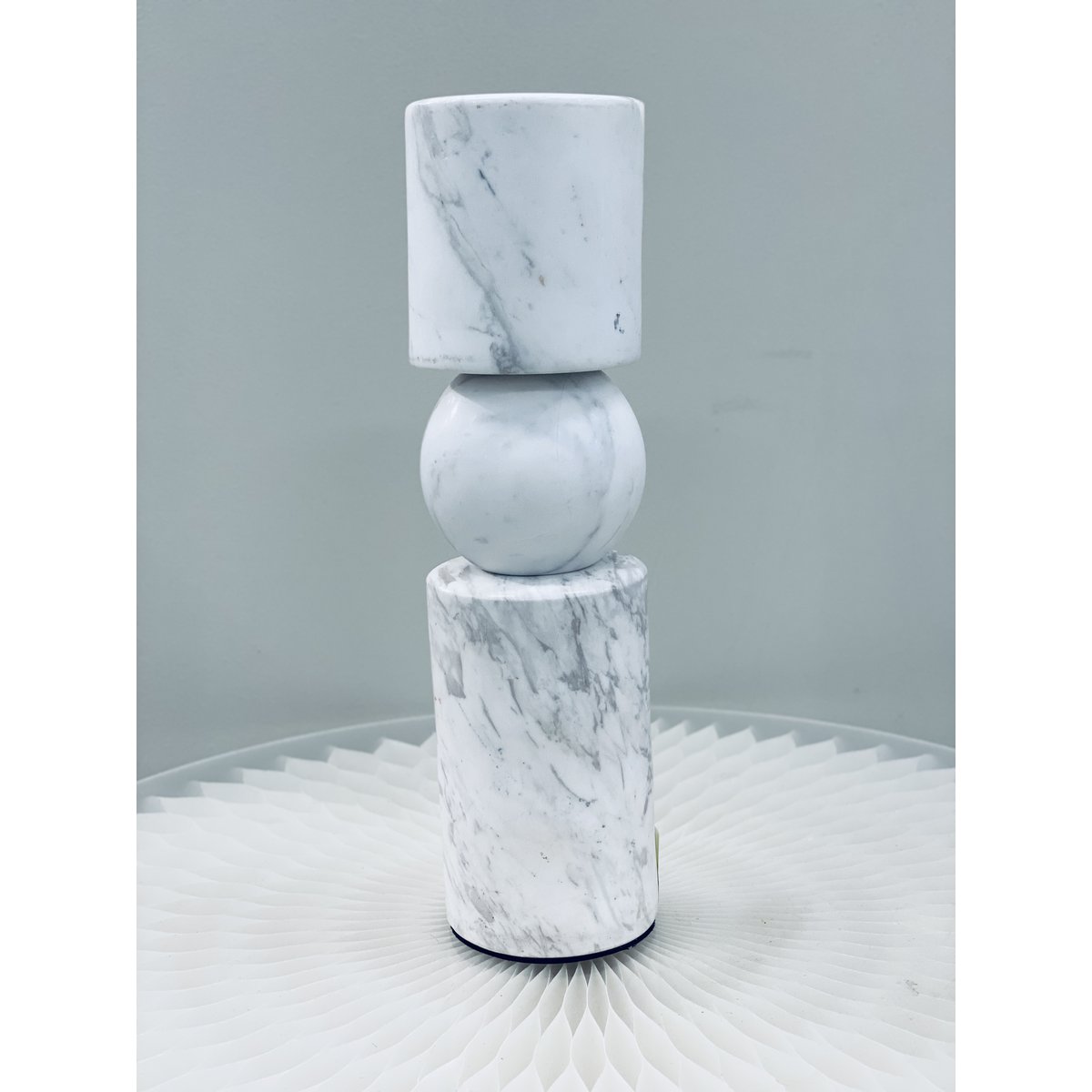 KANDELAAR | MARBLE | WHITE M H29.5cm*W8cm D 8cm Reversible for flower arrangement