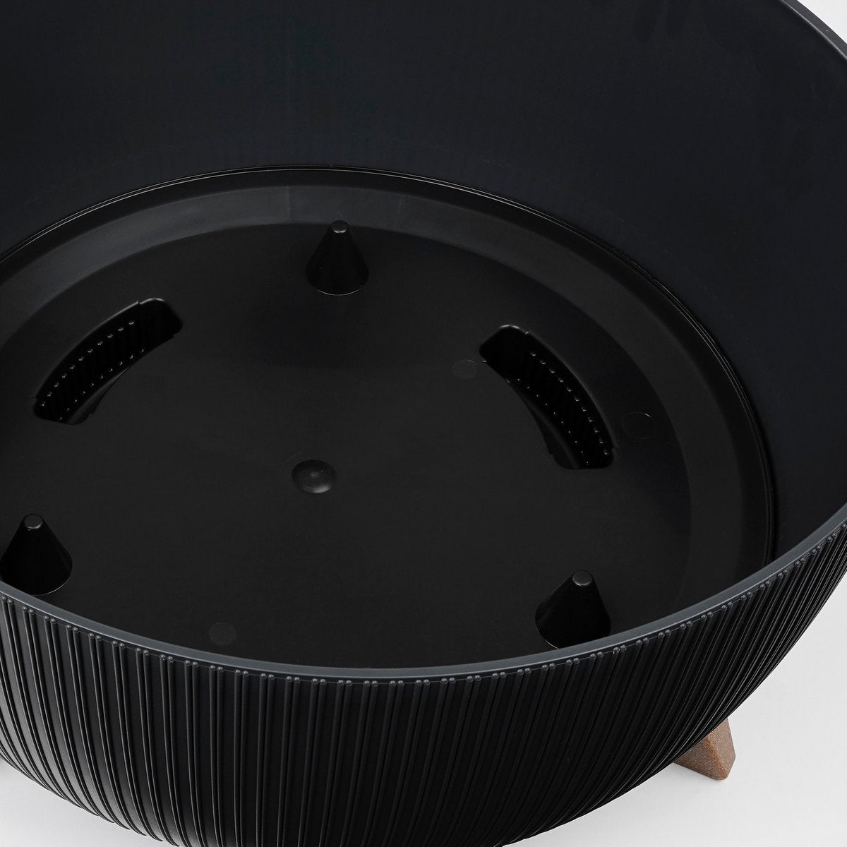 Doppio Bloempot op Poten - H22 x Ø47 cm - Gerecycled Plastic - FSC Mix - Grijs