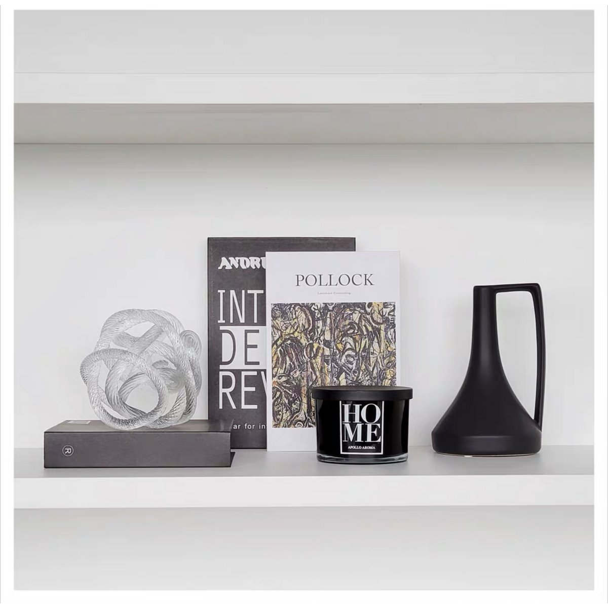 Middelgrote geknoopte glazen sculptuur (M) Diameter: 15 cm