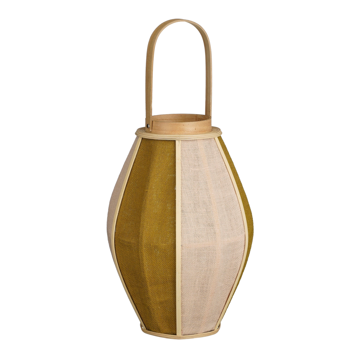 Roger Lantaarn - H45 x Ø32 cm - Jute - Beige, Bruin