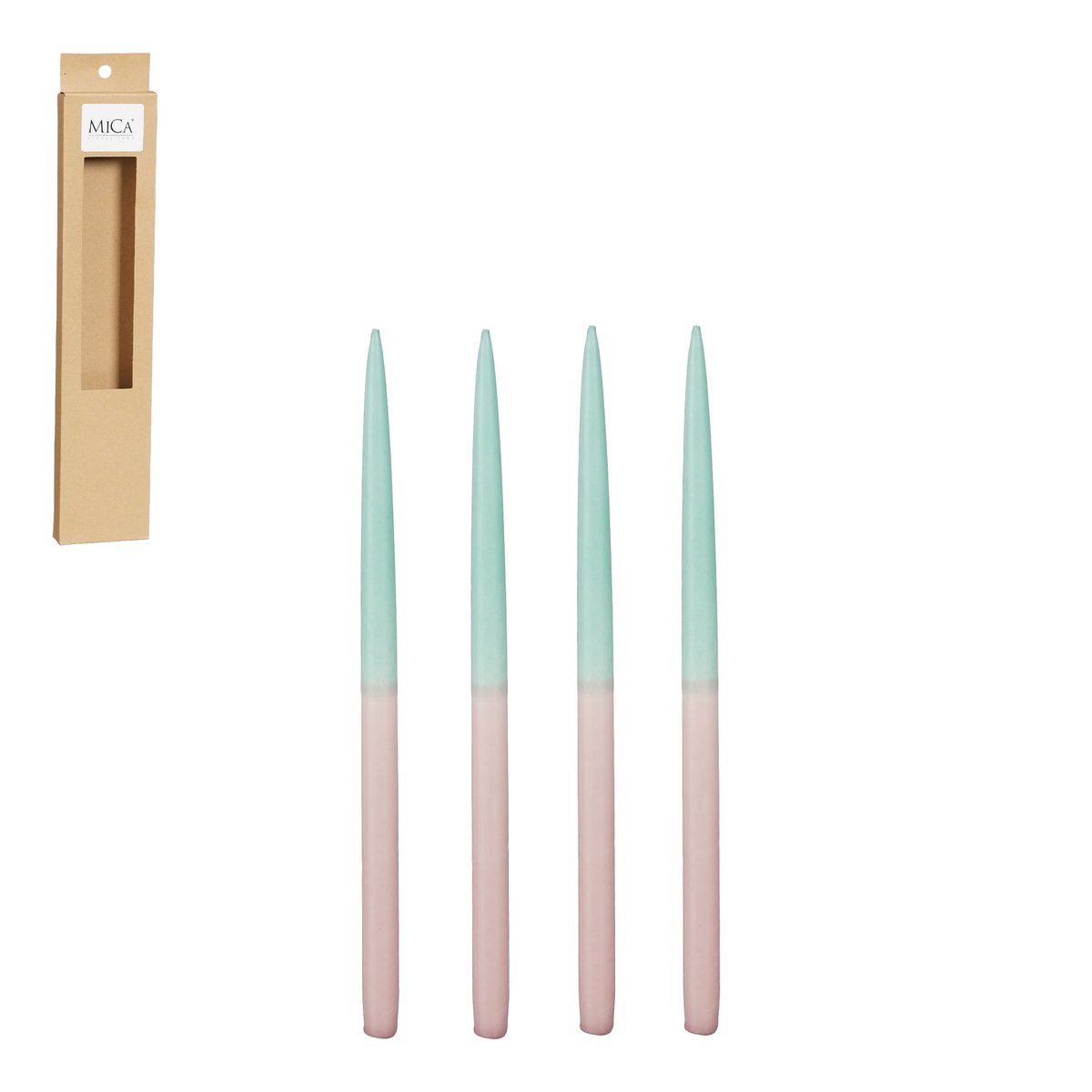 Dip-dye Dinerkaars - Set van 4 - H28 cm - Donkerroze