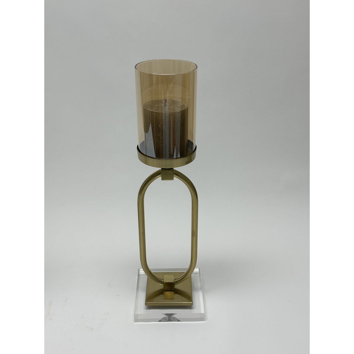 KANDELAAR | GLAS | GOUD ZH02 Grote maat: 12*50*8.5
