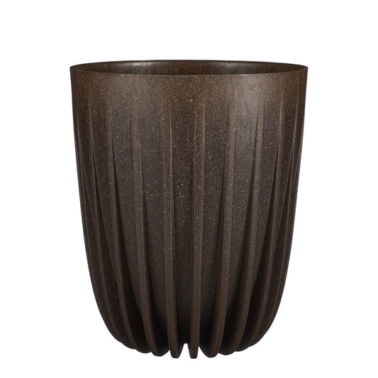 Lungo Bloempot - H36 x Ø30 cm - Polypropyleen - FSC Mix - Donkerbruin
