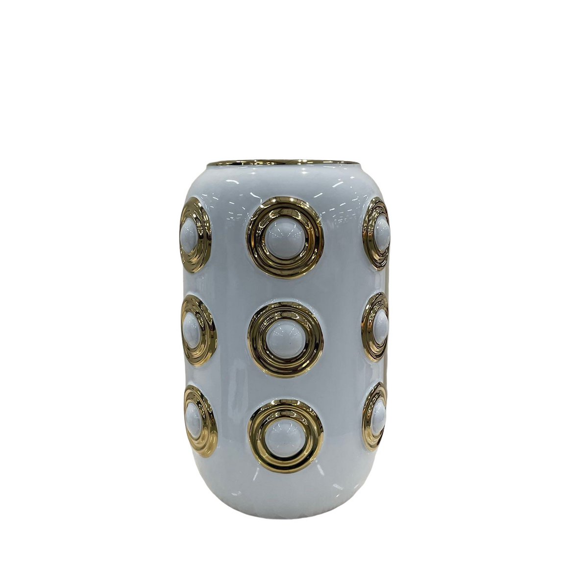 Wit met gouden vaas | Decoratieve Vaas