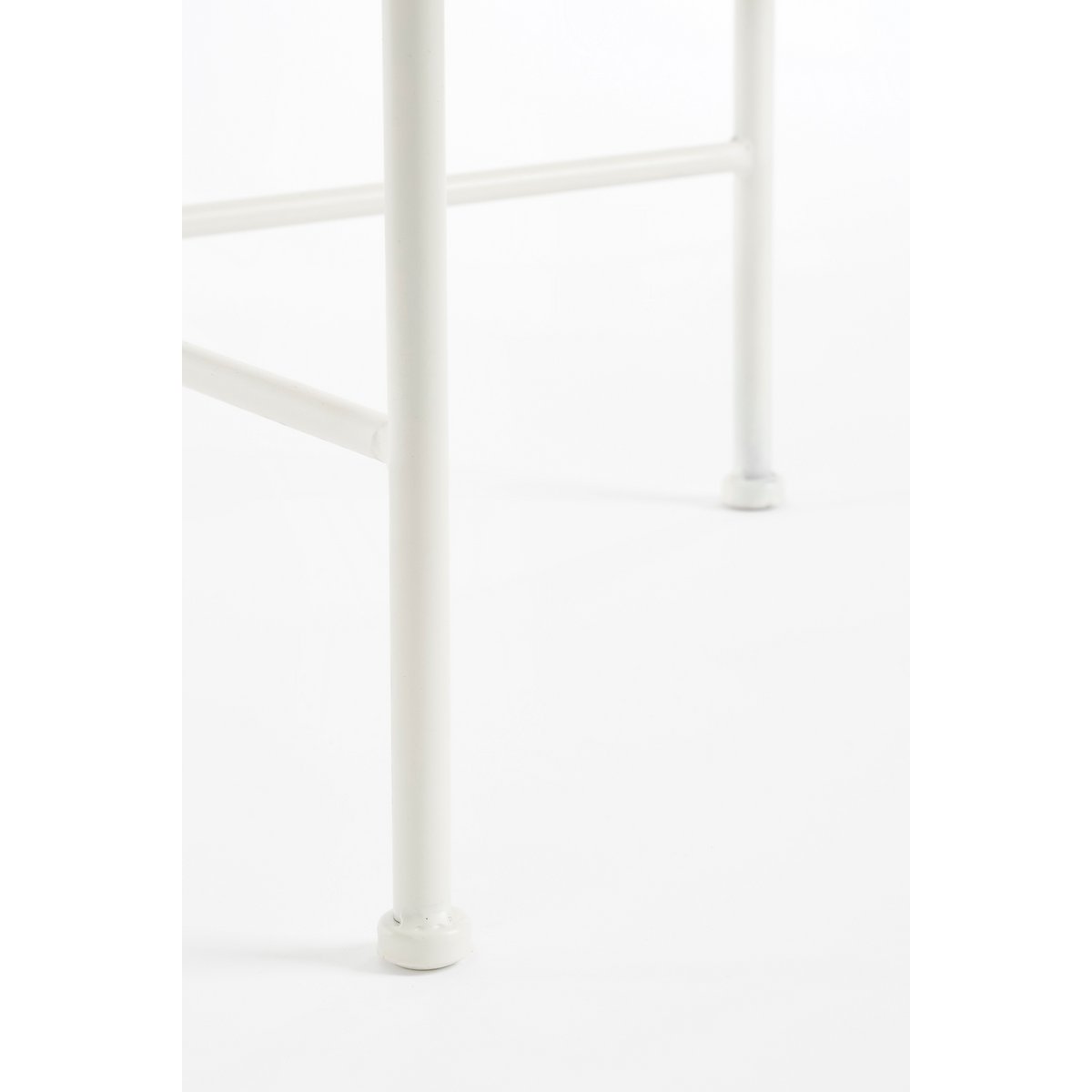 Odile Wandtafel voor Buiten - L63 x B33 x H71 cm - Metaal - Bruin, Wit