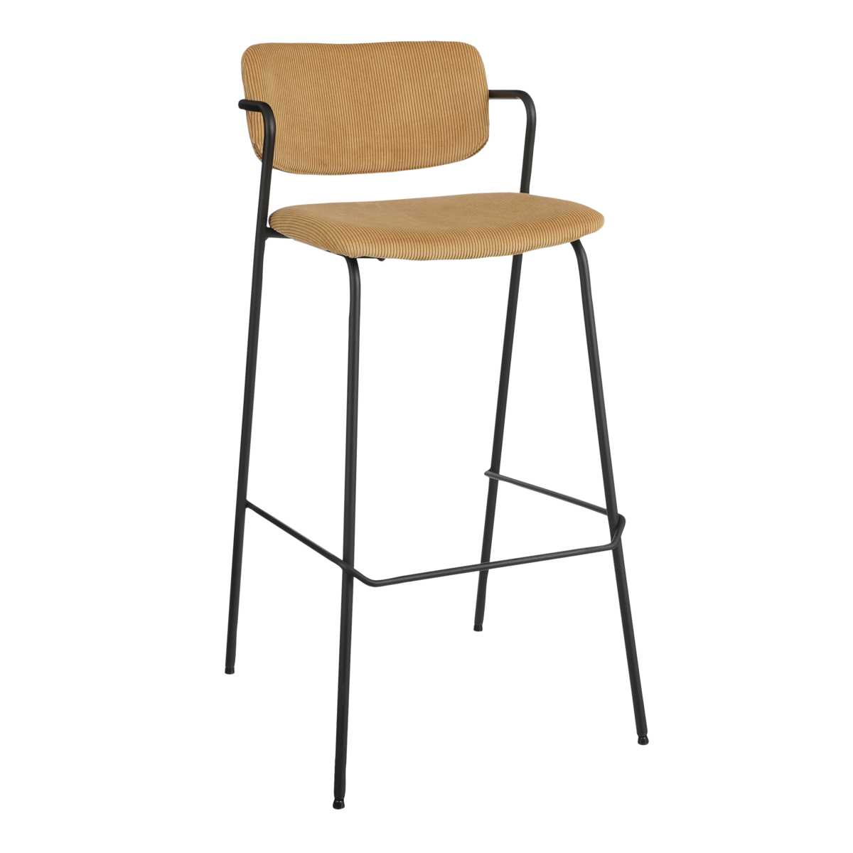 Nanet Barkruk - H91 cm - Velvet - Lichtbruin