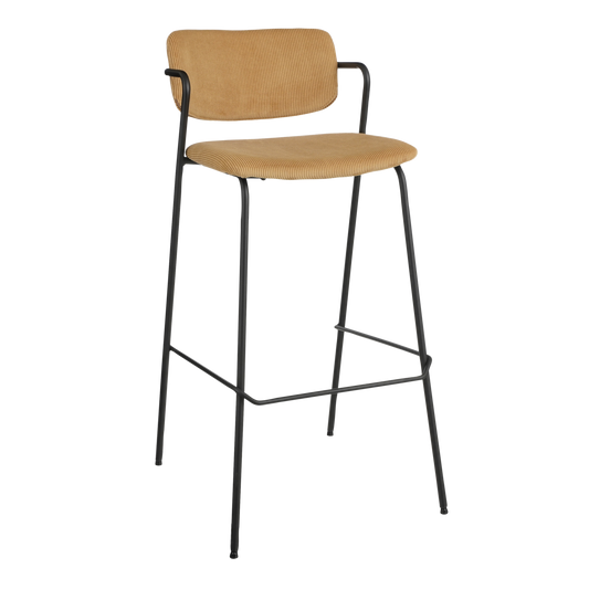 Nanet Barkruk - H91 cm - Velvet - Lichtbruin