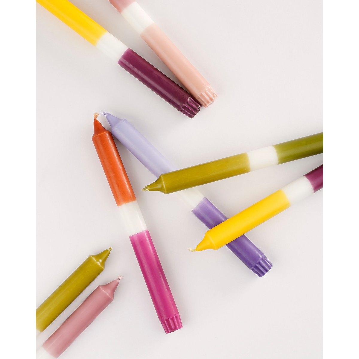 Dip-dye Dinerkaars - Set van 2 - H25 cm - Oranje