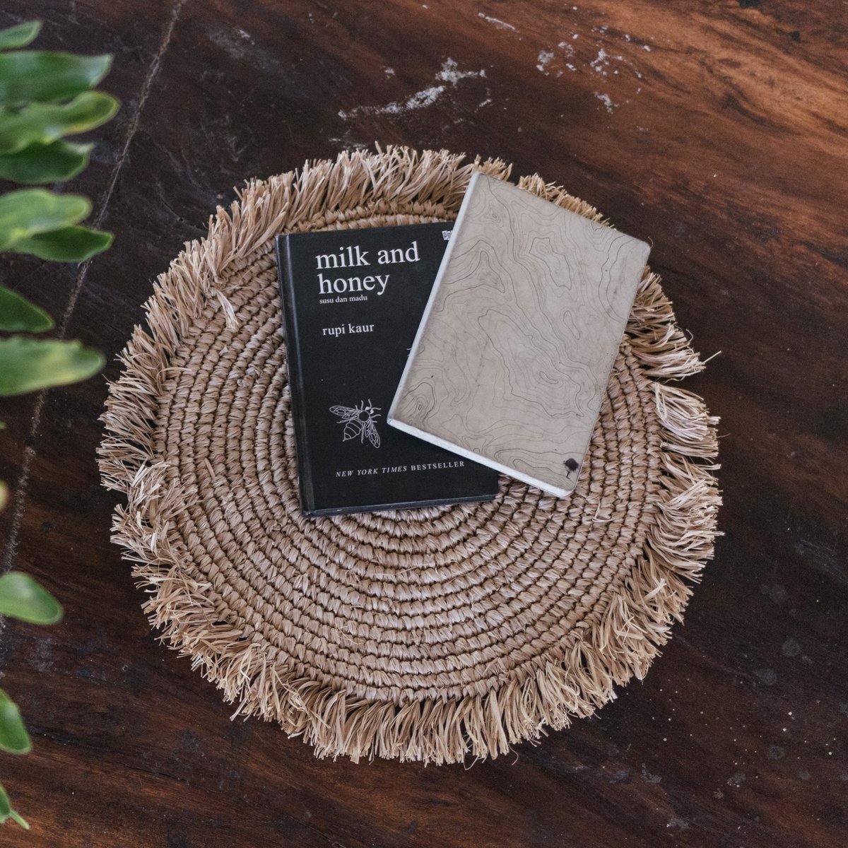 Placemat (set van 2,4 of 6) AMBON | Placemat van Raffia | 35 cm doorsnee