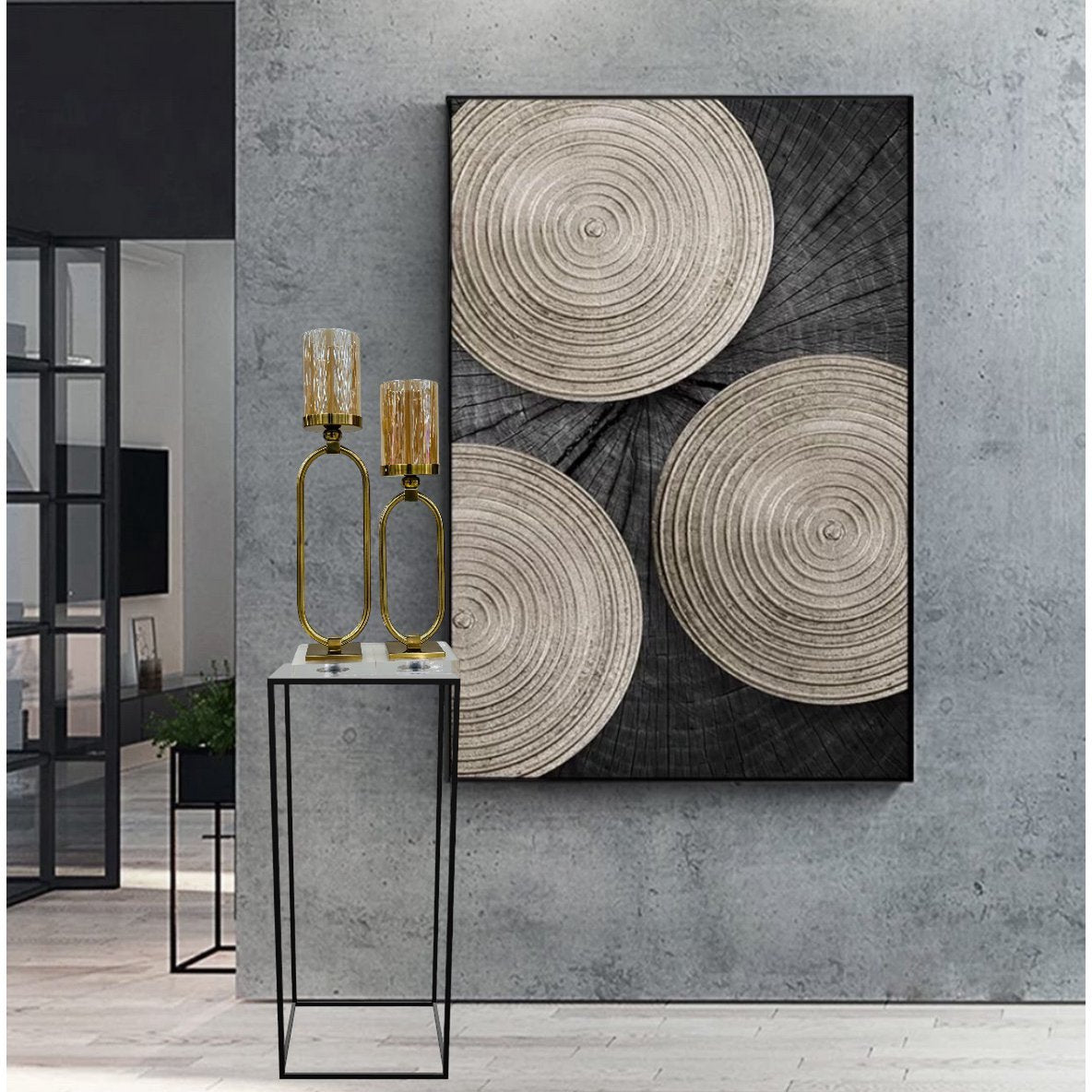 CANDLESTICK | GLASS | GOLD ZH02 Small size: 12*40*8.5