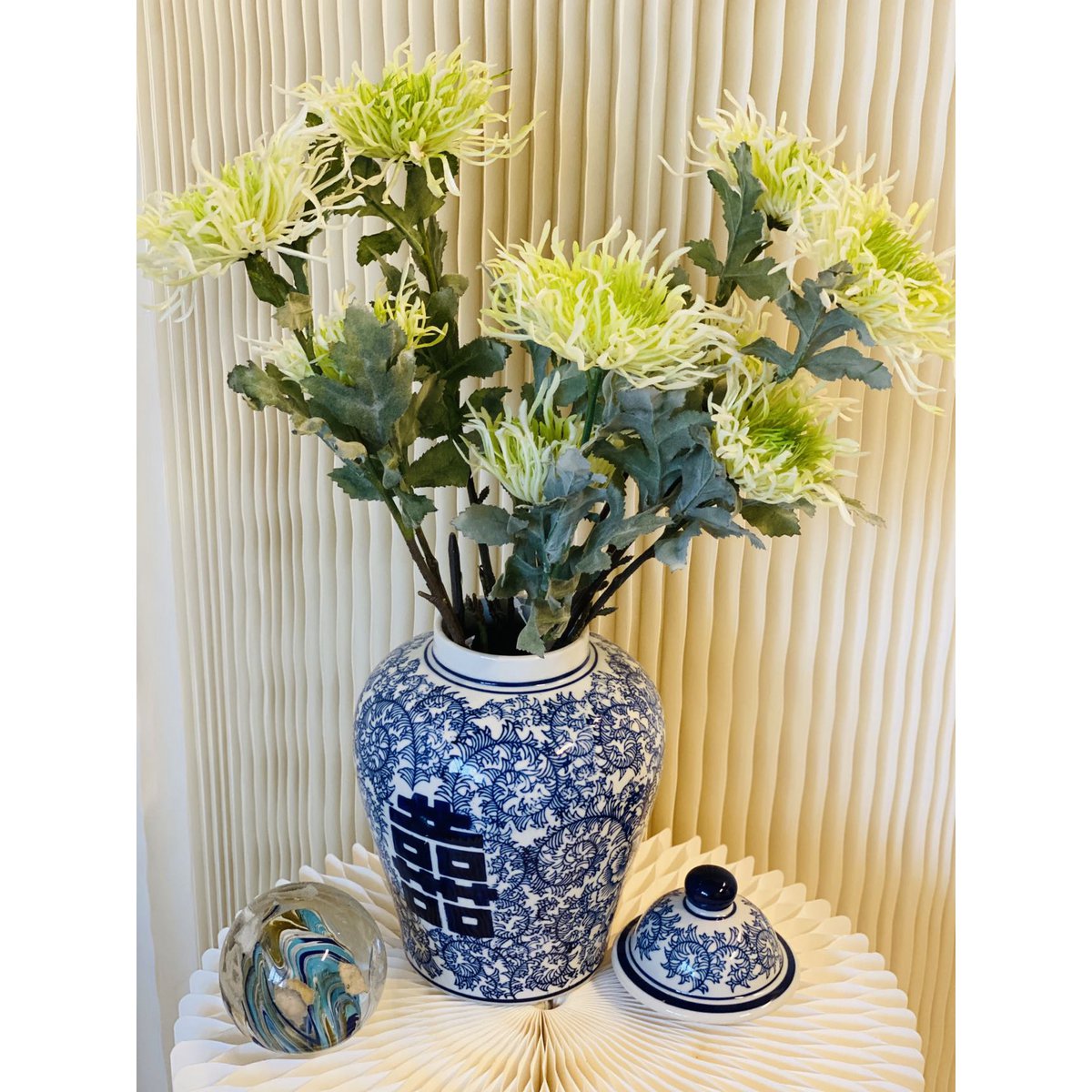 Chinese porseleinen bloemenvaas "dubbel geluk"