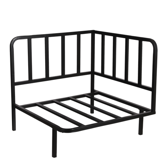 Celo Loungebank Hoekelement - L83 x B83 x H78 cm - Metaal - Zwart