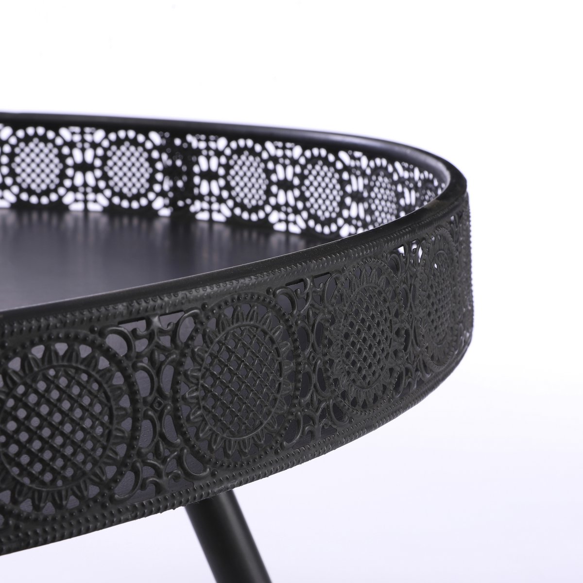 Lagune Salontafel - H46 x Ø70 cm - Metaal - Zwart