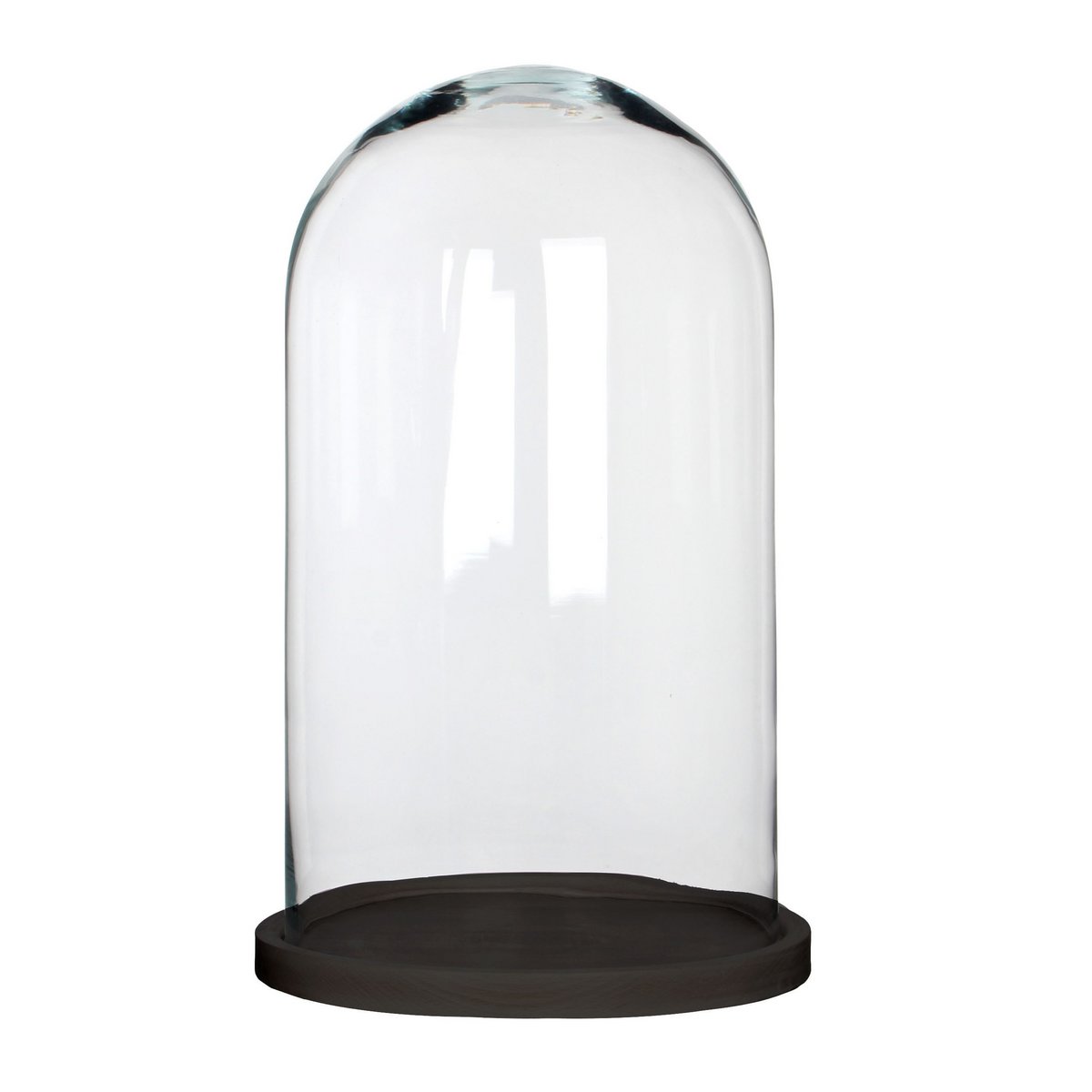 Hella Glazen Stolp - H38 x Ø23 cm - Transparant, Zwart