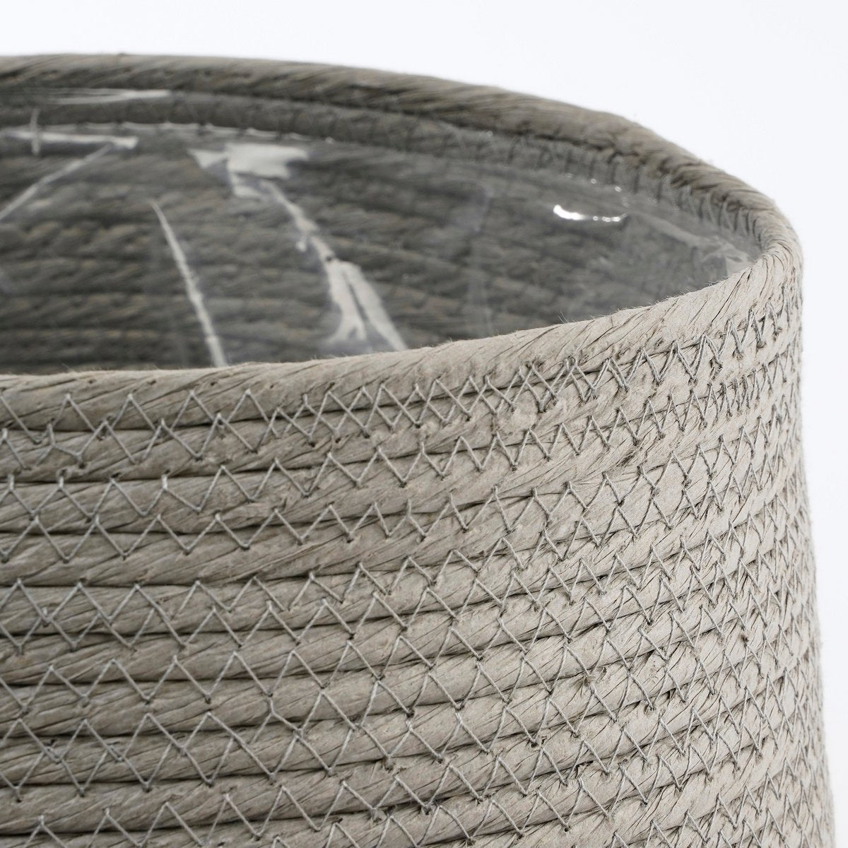 Jorck Plantenmand - H19 x Ø22 cm - Papier - Grijs