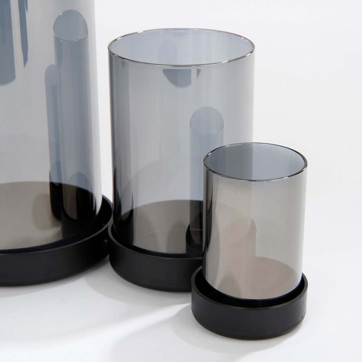 Kratos Kaarshouder - L36 x B12 x H18 cm - Metaal, Glas - Grijs