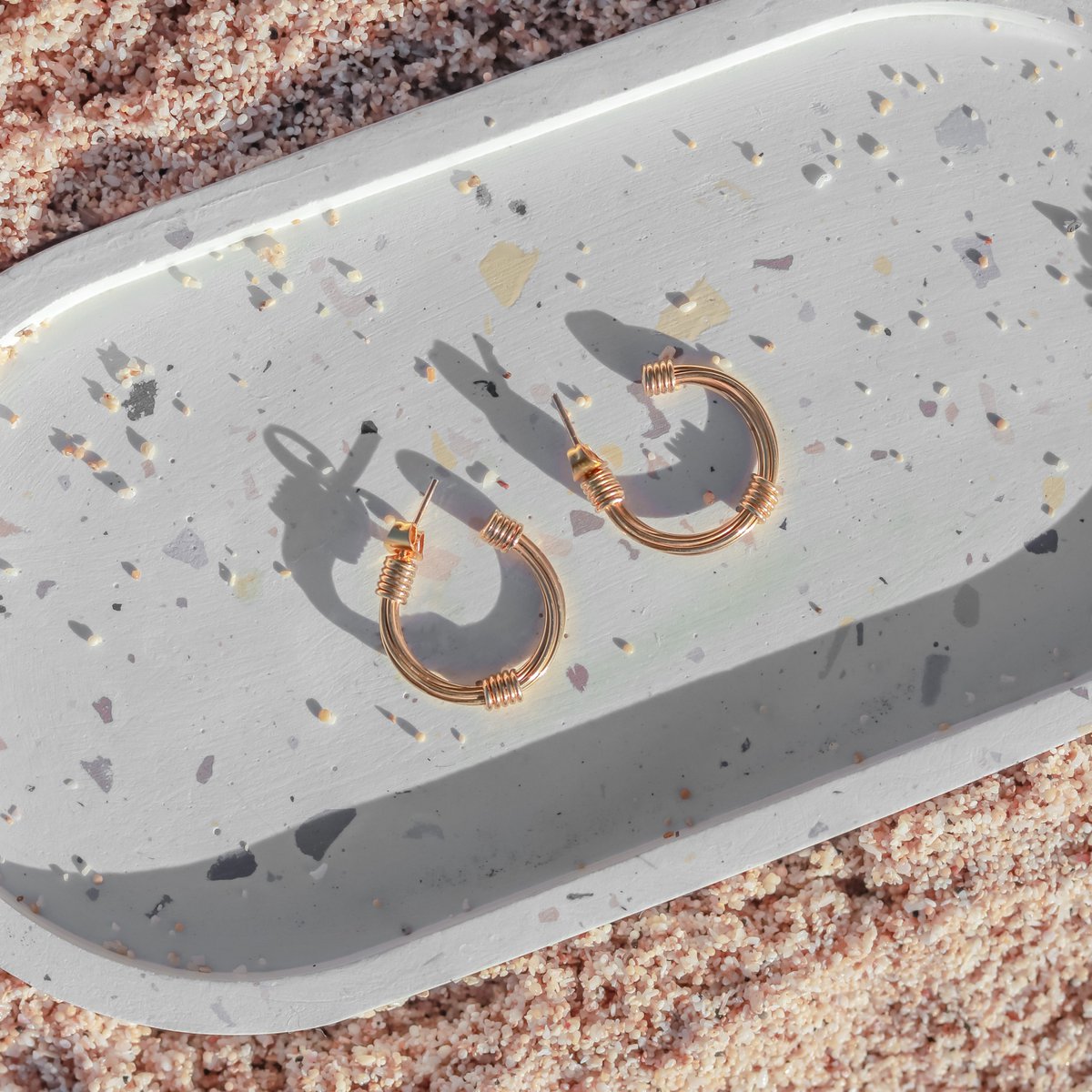 Hoop oorbellen 18k verguld - minimalistische oorbellen - ronde oorbellen gemaakt van 925 zilver goud vermeil - MELASTI