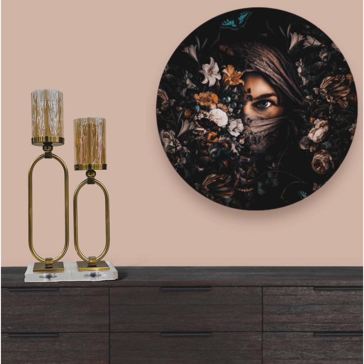 CANDLESTICK | GLASS | GOLD ZH02 Small size: 12*40*8.5