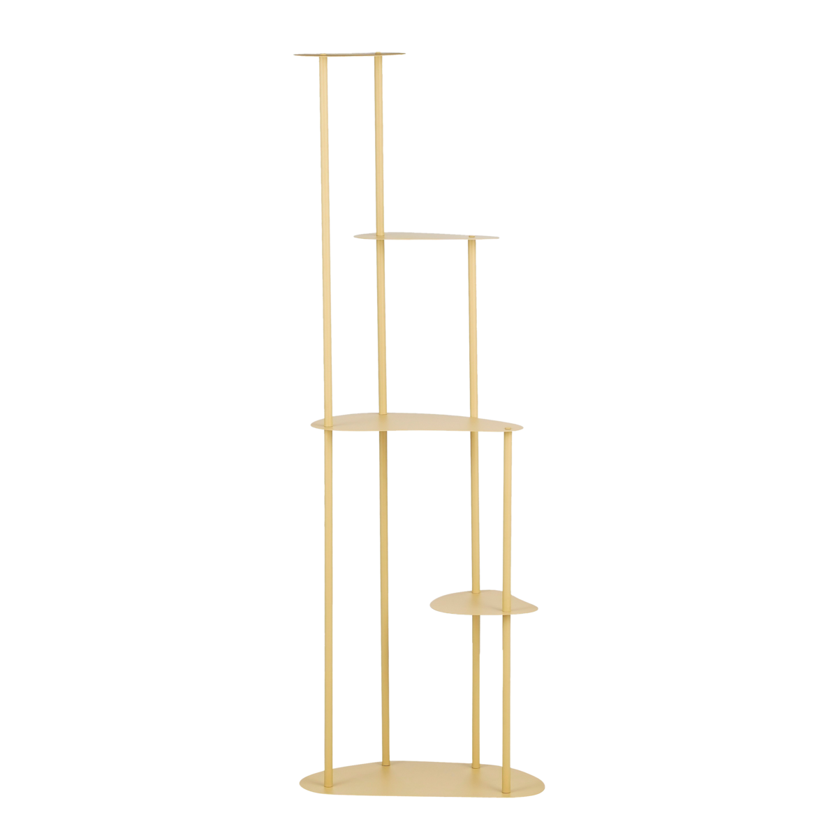 Fonda Plantentafel - L48 x B27 x H140 cm - Metaal - Lichtgeel