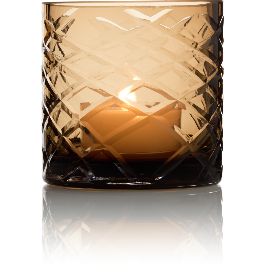 Hurricane Kristallen Kaarhouder Windlicht Klein Bruin | Kandelaar