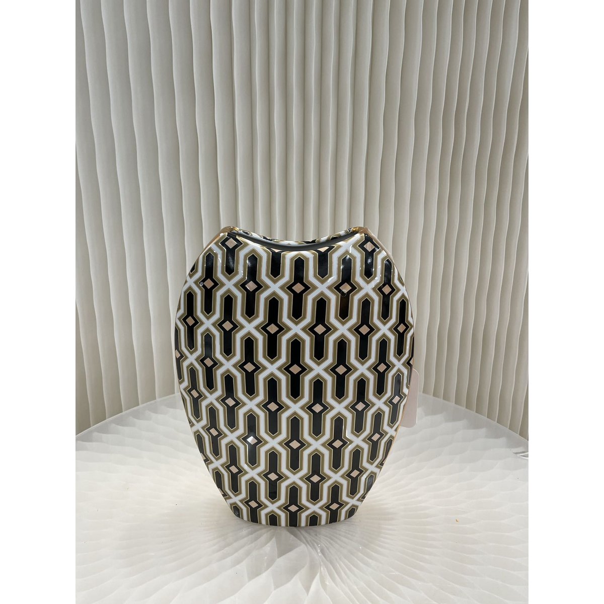 Vintage porseleinen vaas (CV11280-10-zwart-klein-klein)