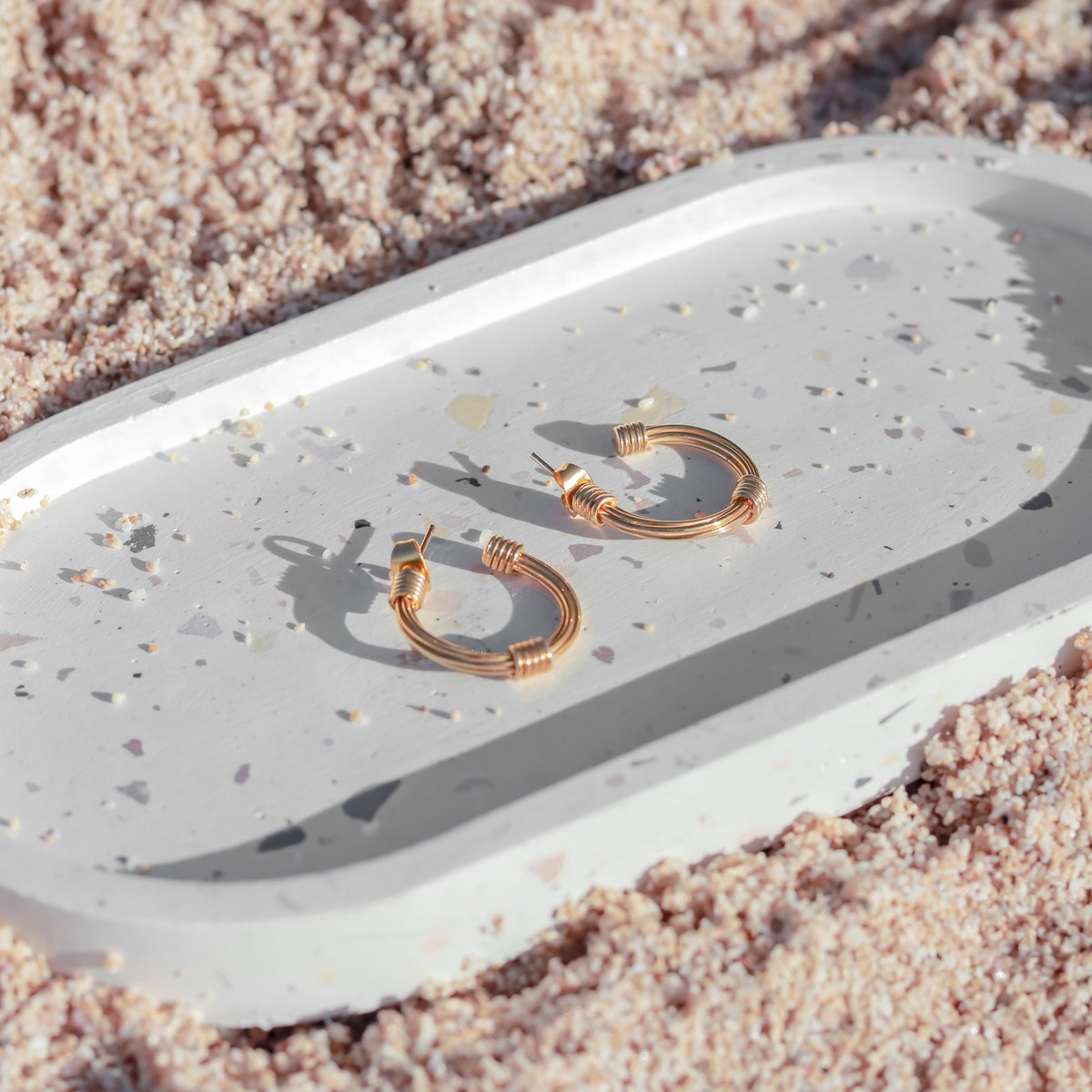 Hoop oorbellen 18k verguld - minimalistische oorbellen - ronde oorbellen gemaakt van 925 zilver goud vermeil - MELASTI