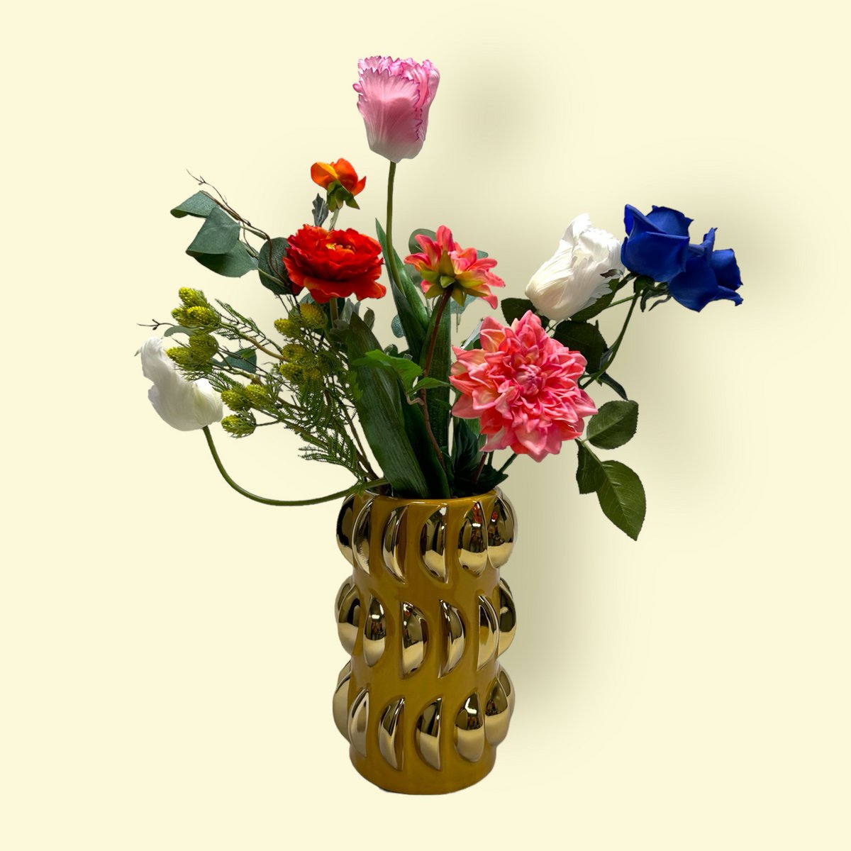 Tafelblad gele vaas(cv11654-10geel)