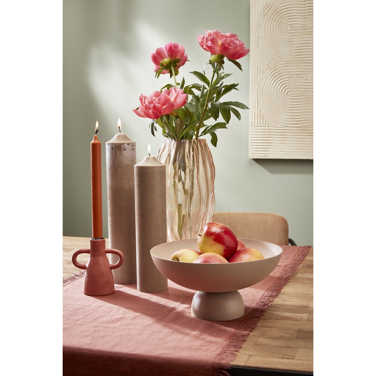 Dinerkaars - Set van 6 - H25 cm - Oranje