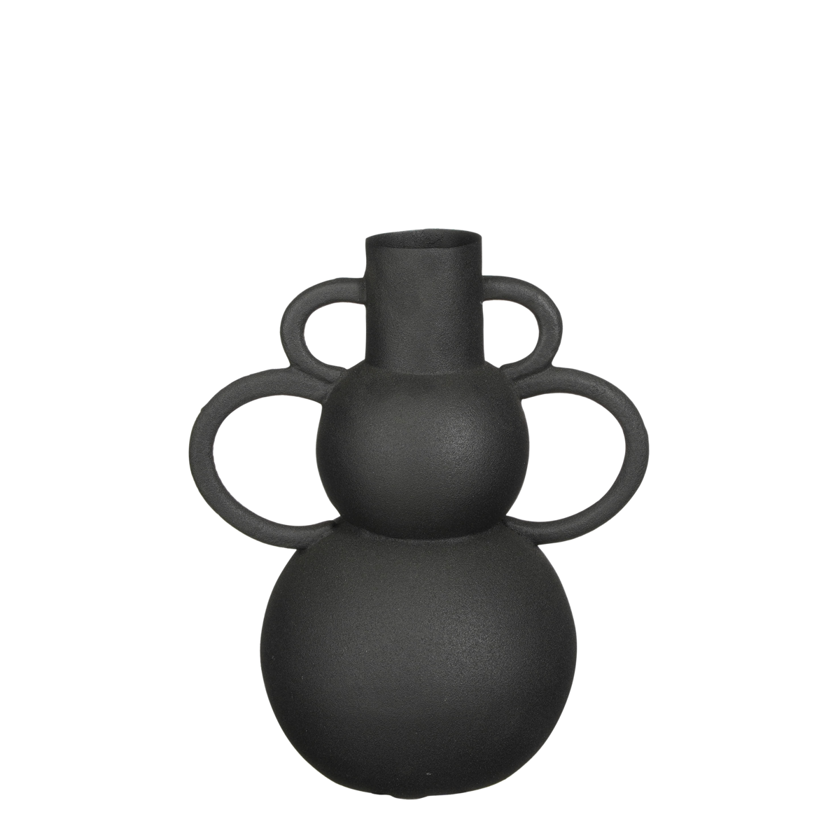 Vario Vaas - L22 x B15 x H26 cm - Metaal - Zwart