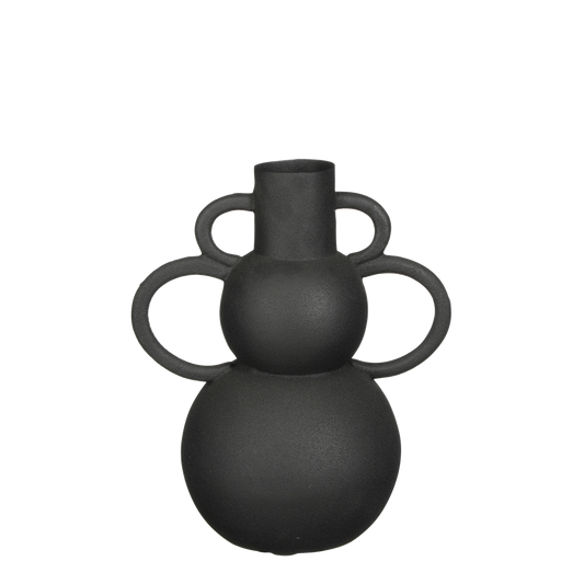 Vario Vaas - L22 x B15 x H26 cm - Metaal - Zwart