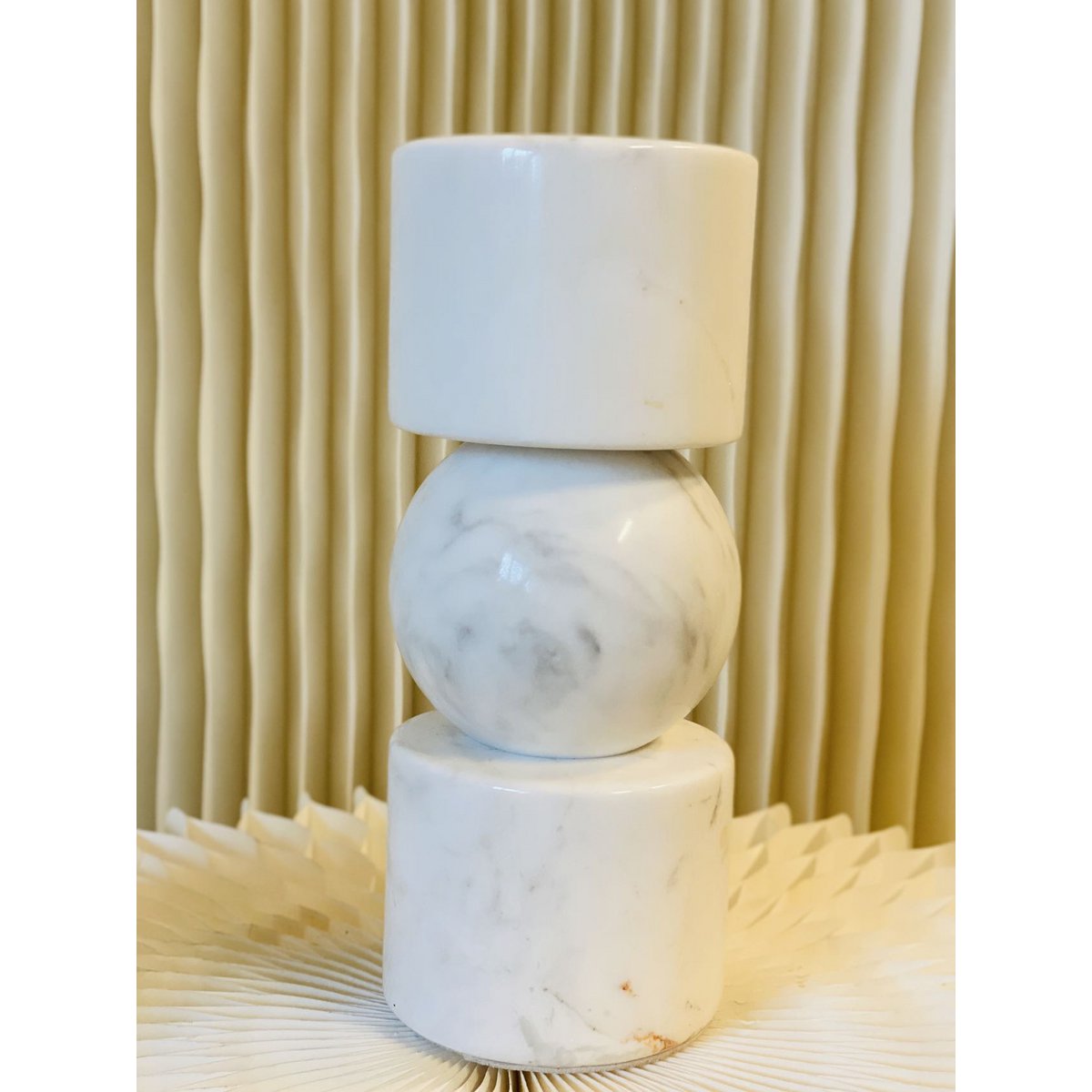 KANDELAAR | MARBLE | WHITE 3 SIZE