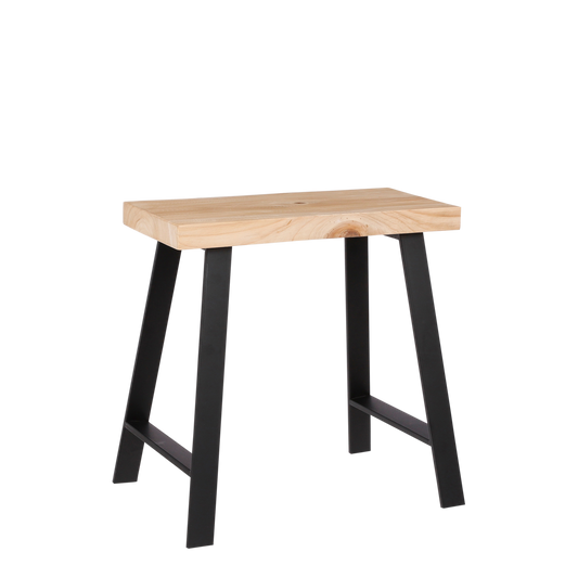 Plano Kruk - L46 x B32 x H46 cm - Vurenhout - Lichtbruin