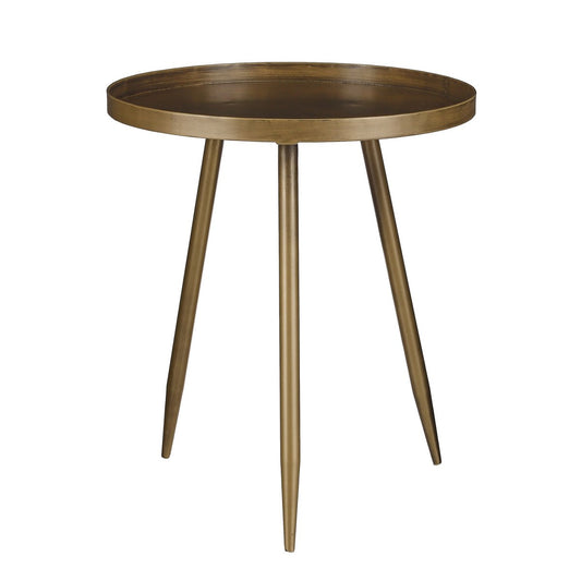 Flores Bijzettafel - H48 x Ø42 cm - Metaal - Brons