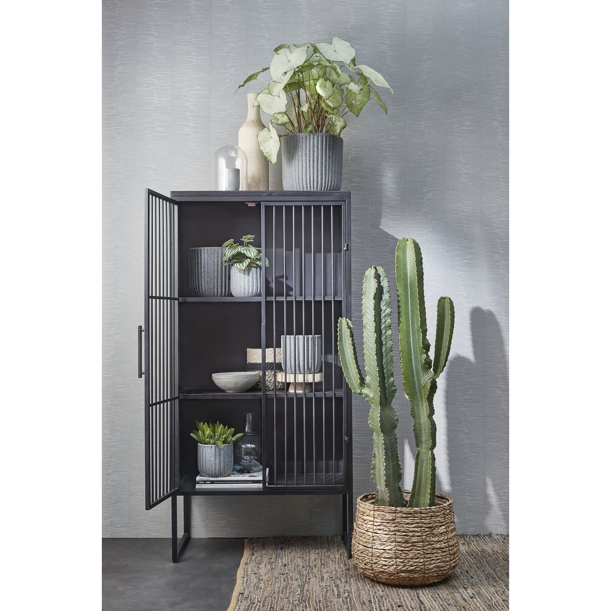 Dante Bloempot - H24 x Ø27 cm - Donkergrijs