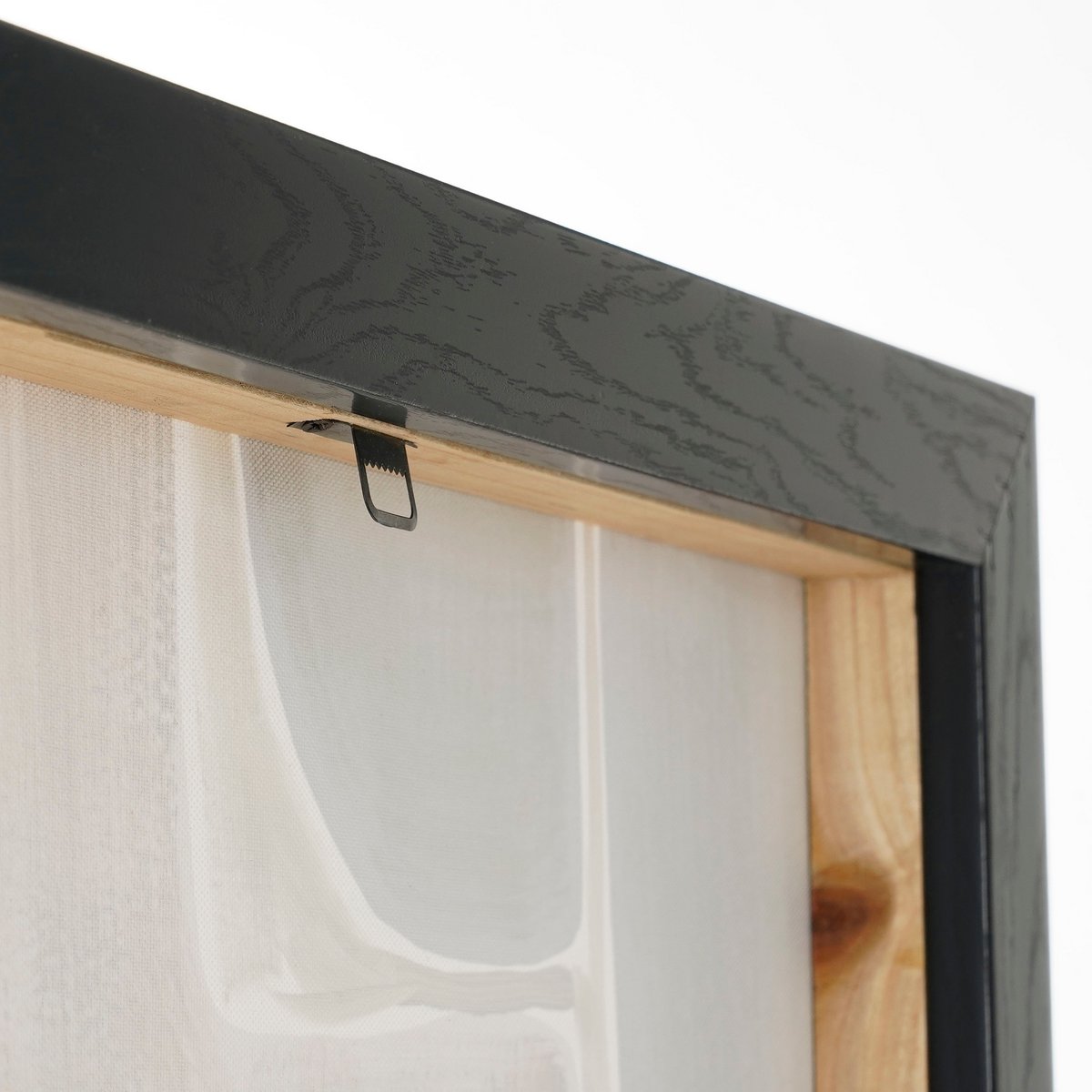 Kubu Muurdecoratie - L50 x H70 cm - Canvas - Zwart