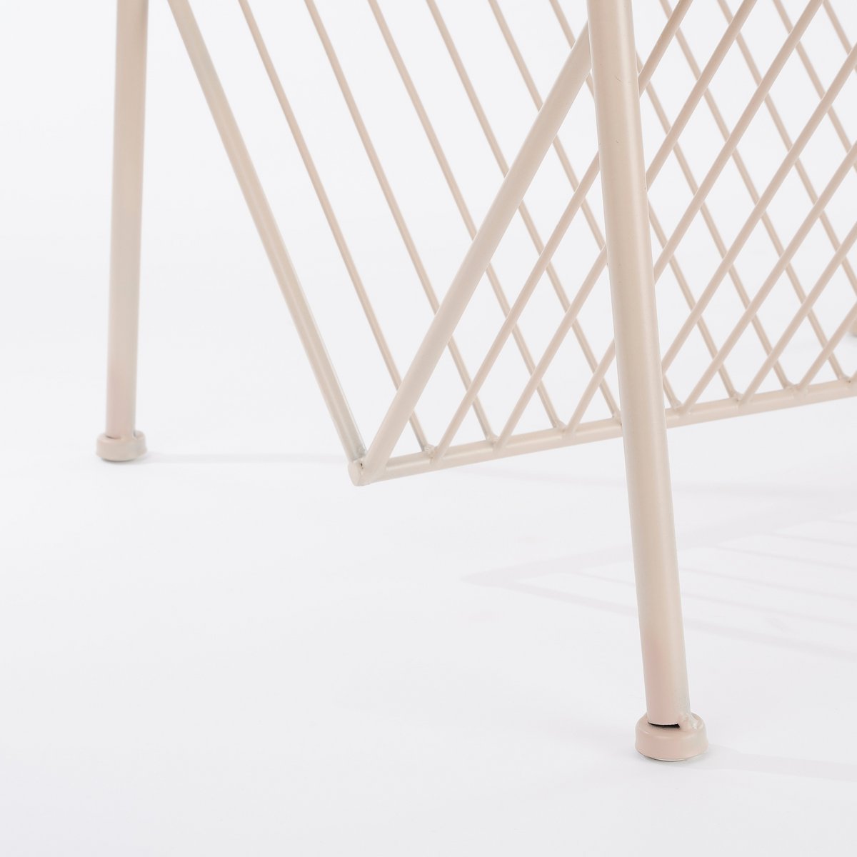 Tijdschriftenhouder - L45 x B40 x H59 cm - Metaal - Oudroze, Mat