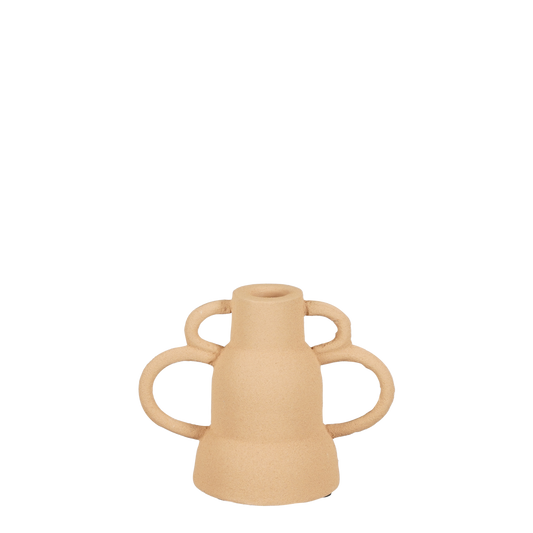 Vario Kandelaar - L16 x B9 x H12 cm - Metaal - Zalm