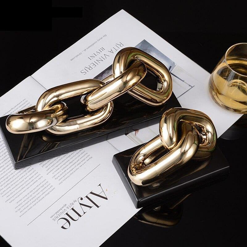 Moderne Luxe Gouden Ketting Art 4 Schakel (ZH-017-grootBIG)