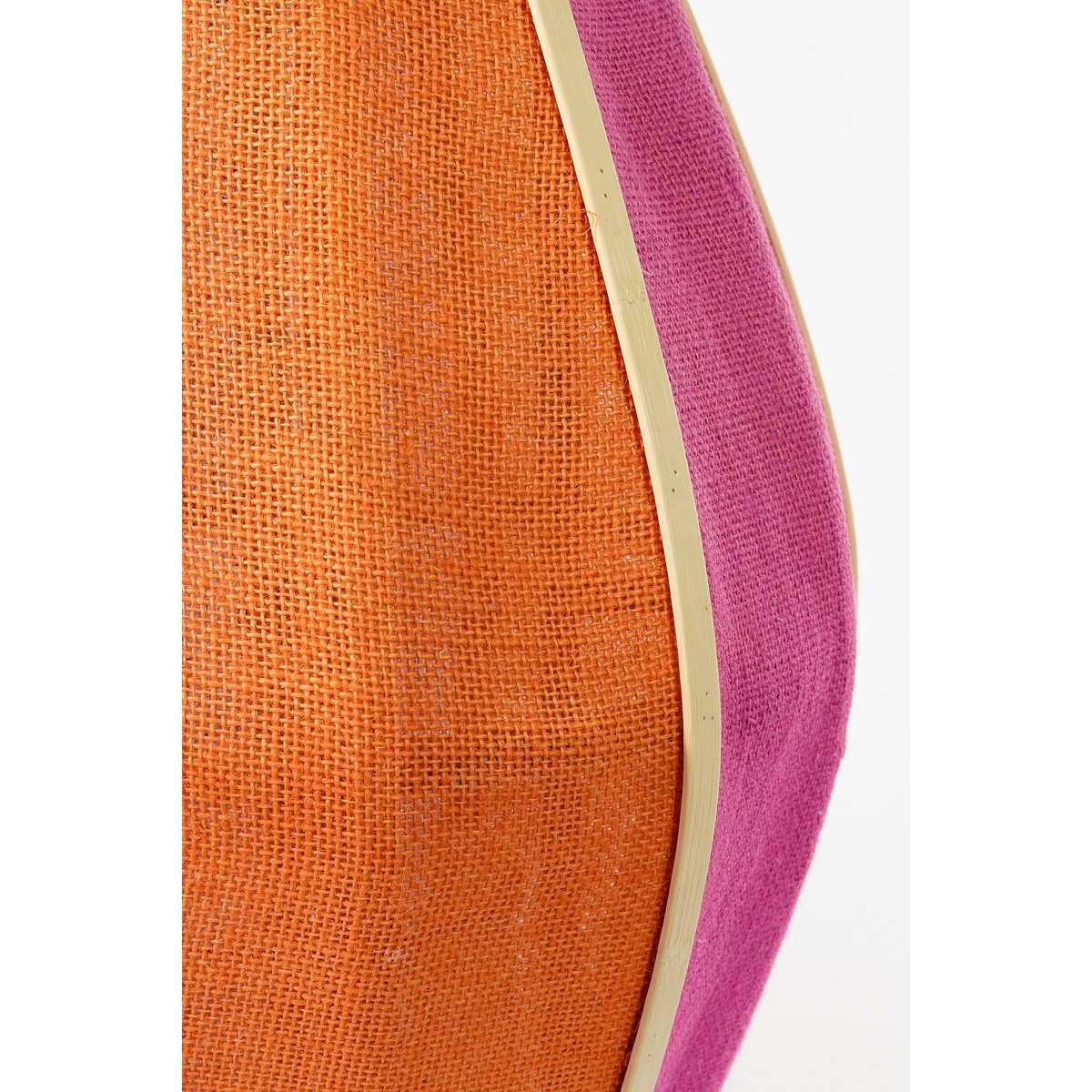 Roger Lantaarn - H45 x Ø32 cm - Jute - Fuchsia, Oranje